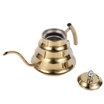 (Gold)Bamboo Joint Design Stainless Steel New Oseneck Coffee Kettle Drip