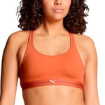 Puma BH Crossback Padded Sporty Top Orange polyamid Medium Dam