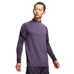 NIKE Men's Dry Strike 21 Dril Sweater, Dark Raisin/Black/Black/Siren, L