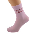 Be My Valentine Valentines Design Ladies Pink Socks UK Size 4-8 - X6N223