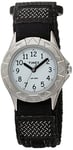 Timex Montre Enfants 28mm Boîtier Argenté Bracelet Tissu Noir T79051