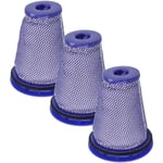 3x Filtre pré-moteur compatible avec Dyson Cinetic Big Ball Absolute 2 aspirateur - Filtre de protection du moteur, nettoyable - Vhbw