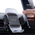 Support Téléphone Voiture De Grille D'aération, [Conception Translucide] Libération Rapide, Crochet En Métal, Porte Téléphone Voiture Pour Iphone 16 15 14 13 12, Huawei, 4-7\U201d Smartphones