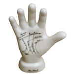 Palmistry Hand Ceramic Decoration Mystical Psychic Gift Decor Cream 24cm