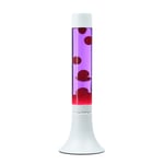 Accrocheuse Lava Lampe Yvonne Rouge Blanc Violet 38cm Lave Magma Rétro de Table