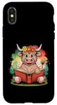 Coque pour iPhone X/XS Livre de classement de la ferme Motif vache écossaise Highland