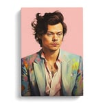 Harry Styles Digital Art Canvas Print for Living Room Bedroom Home Office Décor, Wall Art Picture Ready to Hang, 30x20 Inch (76x50 cm)