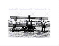 Wee Blue Coo VINTAGE PILOT MEYERHOFFER CLARK HESTER BIPLANE TRANSPORT FRAMED PRINT B12X3525