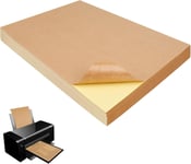 60 Feuilles Papier Autocollant Imprimante 297 X 210mm, Feuilles Autocollantes A4 Imprimante Papier Autocollant Kraft Pour Étiquettes Faites À La Main, Imprimante À Jet D'encre Et Laser