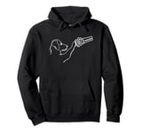 Skeleton Hand Punch Dog Man Friends Dog Fist Bump Halloween Pullover Hoodie