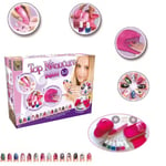 BSM Creative - Top Manucure Salon 3 en 1 - Jouet créatif pour enfant - Studio à ongles pour enfant - Vernie, Paillettes, faux ongles inclus dans ce coffret créatif - CT6112