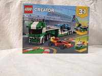 LEGO CREATOR 3 en 1 31113-Le transporteur de voitures de course-neuve scellée