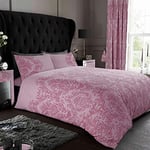 GC GAVENO CAVAILIA Empire Housse de Couette damassée Douce et Confortable Motif Cachemire Rose pâle Taille Super King