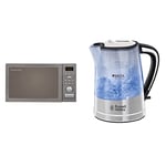 Russell Hobbs RHM2574 Digital Combination Microwave, 25 L & 22851 Brita Filter Purity Electric Kettle, Illuminating Filter Kettle with Brita Maxtra+ Cartridge Included, 3000 W, 1.5 Litre, Plastic