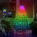 Guirlande lumineuse led Éclairage de l'arbre de Noël Salle de danse 160 led Chaîne lumineuse Contrôle app PartyLight