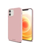 i-Paint 202004 Coque solide rose en silicone ultra flexible pour iPhone 12 Mini Coque rugueuse au toucher pour une meilleure prise en main et prise en main Fine et enveloppante Protection complète sur