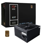 CiT FX Pro 600W Power Supply Non Modular 80 Plus Bronze PSU Black - PSUCIT600FXV2