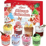 Xmas Countdown Calendar DIY Slime Advent Calendar 2024 Paper Xmas Gifts for Kids