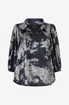 Studio - Blus Stiff Shirt - Silver