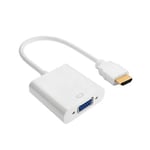 Alextry Adaptateur HDMI vers VGA Adaptateur convertisseur mâle vers femelle 1080P pour tablette PC portable blanc