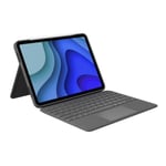 Logitech Folio Touch - Clavier et étui - avec trackpad - rétroéclairé - Apple Smart connector - QWERTY - Pan Nordic - graphite - pour Apple 11-inch iPad Pro (1ère génération, 2e génération)