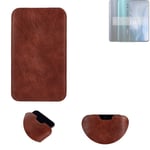 phone case for Oppo Reno10 Pro+ Global sleeve cover pouch brown 