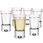 Glasmark Lot de 6 bocaux en verre x 25 ml avec ruban doré