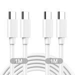 Câble iPhone 16 15 1M Lot de 2,Cable USB C vers USB C 1M Câble USB C Charge Rapide Cable Type C PD 60W/3A Cordon USB C vers USB C Câble Chargeur pour iPhone 16 15 Pro Max/15 Plus,iPad Pro/Air.[W1081]