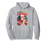 Trump Cats for Everyone Christmas Cat Funny Xmas Women Santa Pullover Hoodie