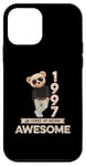 Coque pour iPhone 12 mini 28e anniversaire homme femme 1997 original Awesome ours en peluche