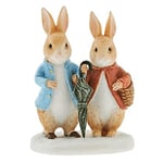 Beatrix Potter Figurine Peter Rabbit et Flopsy en Hiver A30500