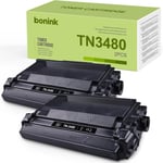 Toner TN3480 Compatible pour Brother TN-3480 pour Toner Brother HL-L6300DW/ HL L5200DW/ DCP-L5500DN pour Cartouche TN3480 (2 Noir).[G1402]