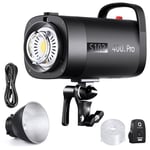 NEEWER S102-400W Pro Flash stroboscopique avec déclencheur 2,4 G, 400 WS GN62 5600 K avec Lampe de réglage LED 30 W, réflecteur Bowens Mount, Mode S1/S2, Ventilateur Silencieux, pour la Photographie