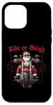 Coque pour iPhone 12 Pro Max Ride or Sleigh Cool Biker Père Noël Vacances