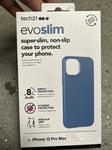 Tech21 Evo Slim Tough Rear Case Cover for Apple iPhone 12 Pro Max - Blue