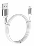 GadgetMonster Magnetic USB-C Charge Cable, slipp kabeltrassel, 2,4A, 1 m