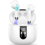 Wireless Earbuds, Bluetooth 5.4 Headphones NEW Wireless Headphones with 4 ENC Mic, 56H Bluetooth Earphones in Ear Noise Cancelling Deep Bass, Mini Ear Buds Bluetooth Earbuds IP7 Waterproof LED Display