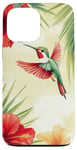 Coque pour iPhone 13 Pro Max Colibri Tropical Fleurs Florales Nature Été