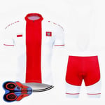 Crossrider - Country Jerseys - Love Your Country! Cycling Jerseys & Sets Collection - Team Poland White & Red Men's Cycling Jersey - Jersey & Short Set - M