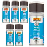 Hycote Colour Spray Paint Aerosol XDFD107 Ford Rio Brown 150mL Fast Drying x6