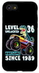 iPhone SE (2020) / 7 / 8 Level 36 Unlocked T Rex Monster Truck Dinosaur 36th Birthday Case