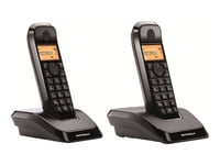 Motorola Startac S1202 - Téléphone sans fil avec ID d'appelant - DECT\GAP - (conférence) à trois capacité d'appel - noir + combiné supplémentaire