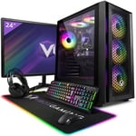 Vibox III-96 PC Gamer - 24" Écran Pack - 8 Core Intel i7 10700F Processeur 4.8GHz - Nvidia RTX 3060 Ti 8Go - 16Go RAM - 1To NVMe M.2 SSD - Windows 11 - WiFi