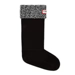 Hunter Mens 6 Stitch Cable Knitted Black Tall Boot Socks - Size X-Large