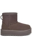 UGG Kids Classic Mini Platform, Brown, Size 1 Older