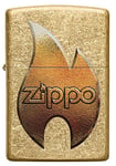 Zippo - 7, Color Image - Tumbled Brass - Briquet tempête, Rechargeable, dans Un boîte Cadeau 49477-086191 Taille Unique