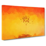 Big Box Art Water Drops in Abstract Canvas Wall Art Framed Picture Print, 30 x 20 Inch (76 x 50 cm), Yellow, Orange, Brown