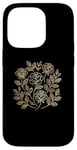 Coque pour iPhone 14 Pro Rose florale botanique, style minimaliste