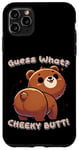 Coque pour iPhone 11 Pro Max Ours amusant Guess What Cheeky Butt Cute Boys Girls