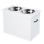 PawHut Pet Feeder D08-021WT 410 x 600 x 300 mm White